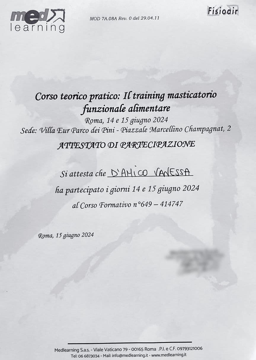 Attestato DSA Valutazione