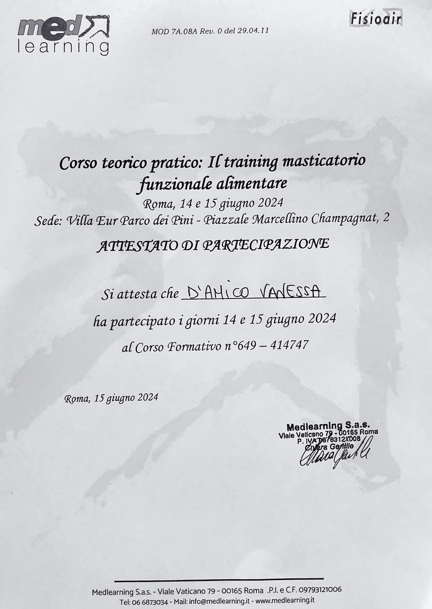 Attestato DSA Valutazione